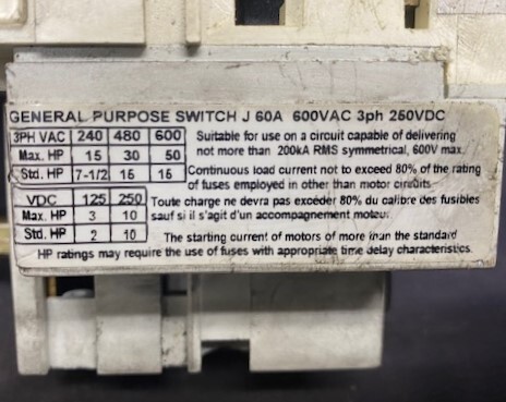 Telemecanique-Square D GS1-GU3 Disconnect Switch - Image 3