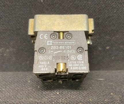 Telemecanique ZB2-BE101 Contact Blocks Doubled on Mounting Block - Image 2