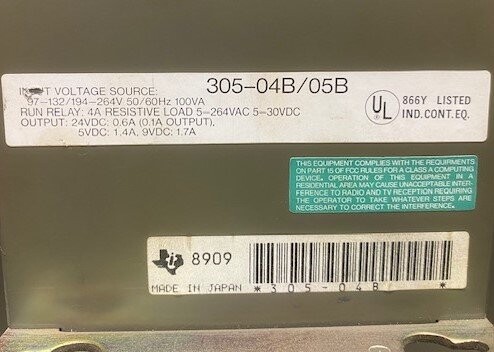 Texas Instruments 305-04B/05B Programmable Controller - Image 2