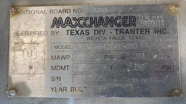 Tranter MX-44-0424-UQ-080 Maxchanger Heat Exchanger - Image 4