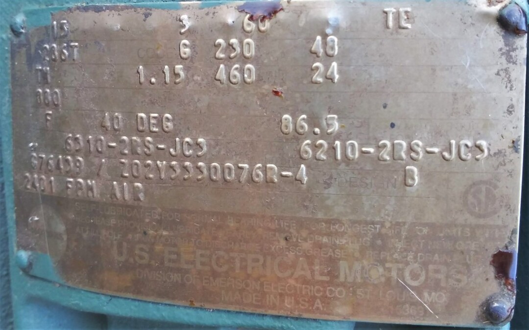 US Motors 676439 15 HP AC motor - Image 2