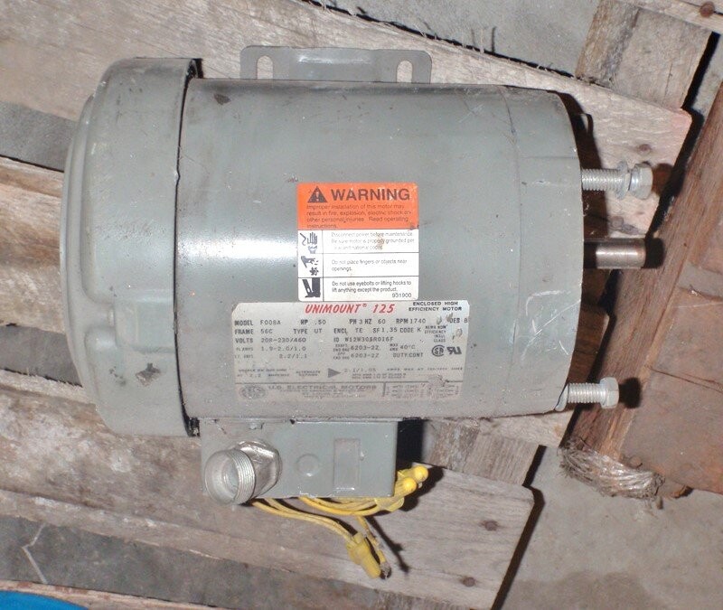 US Motors F008A Unimount .50 HP Motor