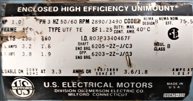 US Motors G01055 1 HP Blower - Image 2