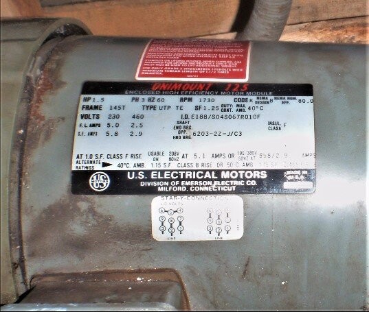 US Motors Unimount 125 Motor - Image 2