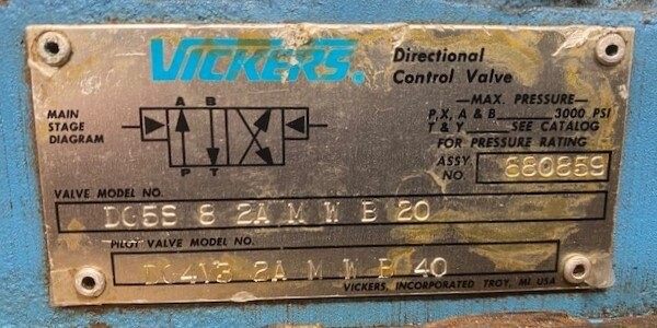Vickers DG5S 8 2A M W B 20 Hydraulic Valve - Image 2