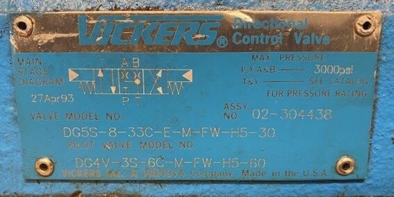 Vickers DG5S-8-33C-E-M-FW-H5-30 Hydraulic Valve - Image 2