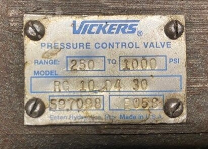 Vickers RG 10 D4 30 Pressure Control Valve - Image 2