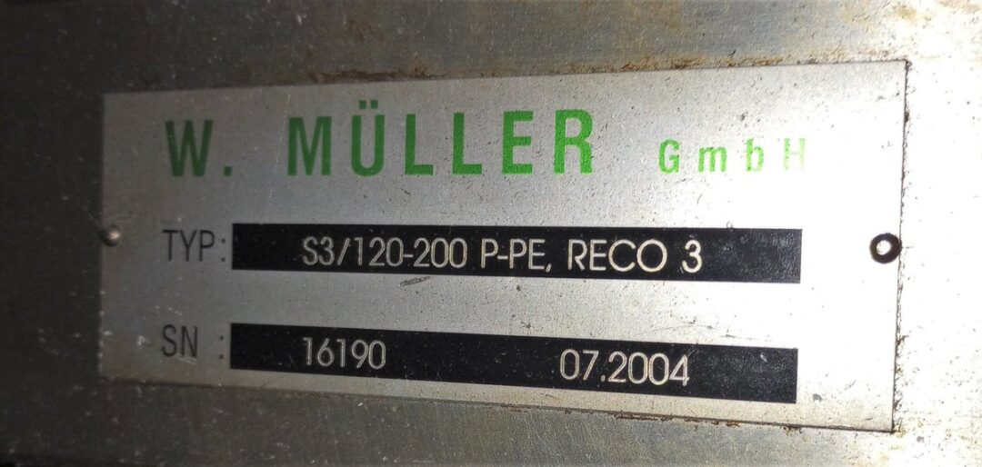 W. Mueller S3/120-200 P-PE, Reco 3 3x200mm EBM Processing Head - Image 3