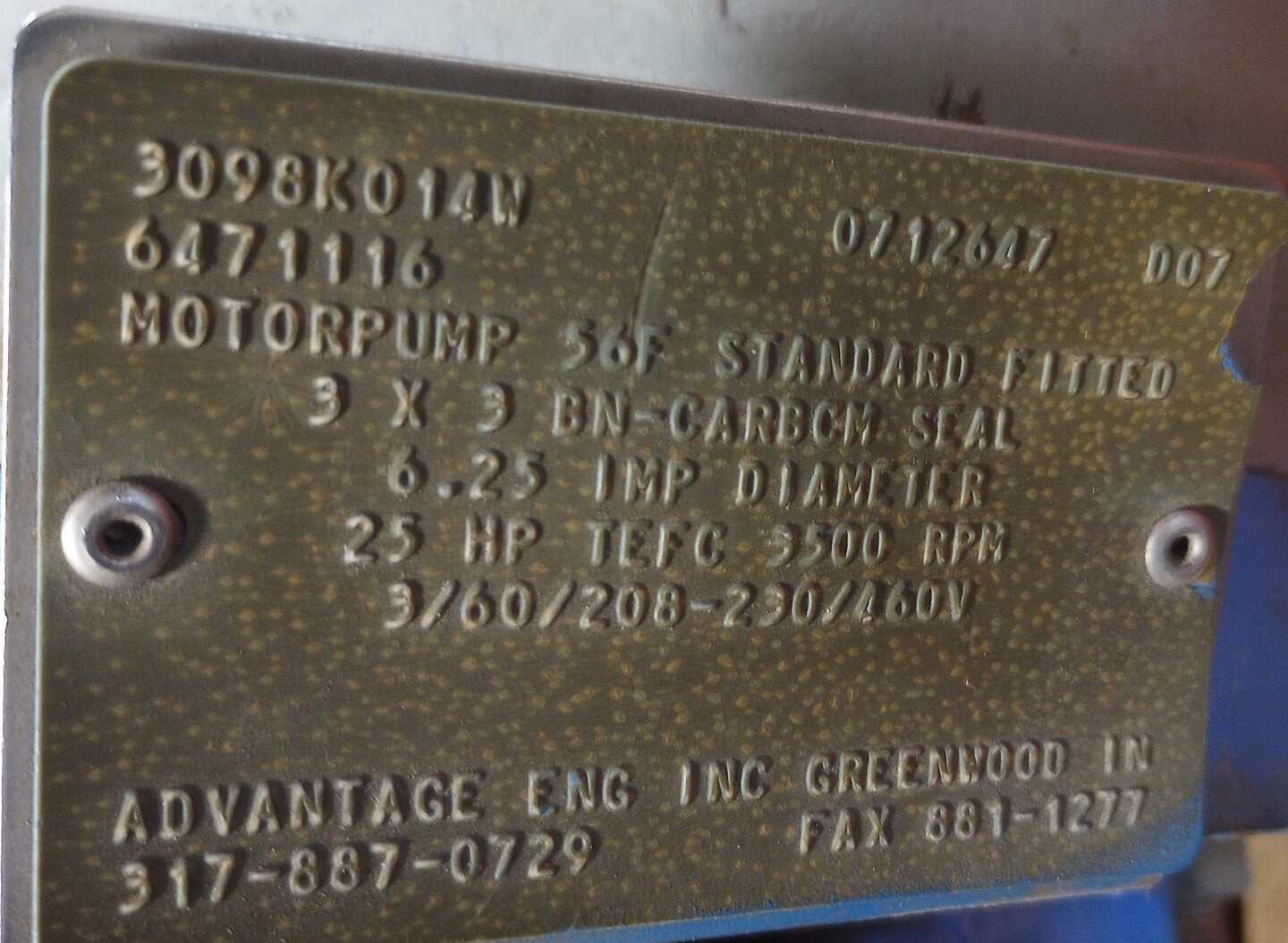 WEG 02536E3E256JM 25 HP Pump Motor - Image 4