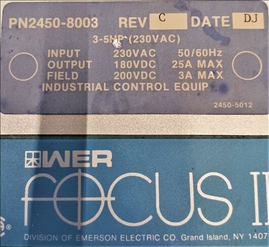 WER 2 2450-8003 Focus DC Controller - Image 3