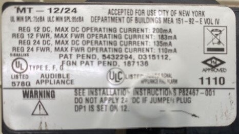 Wheelock MT-12/24 Fire Alarm - Image 4