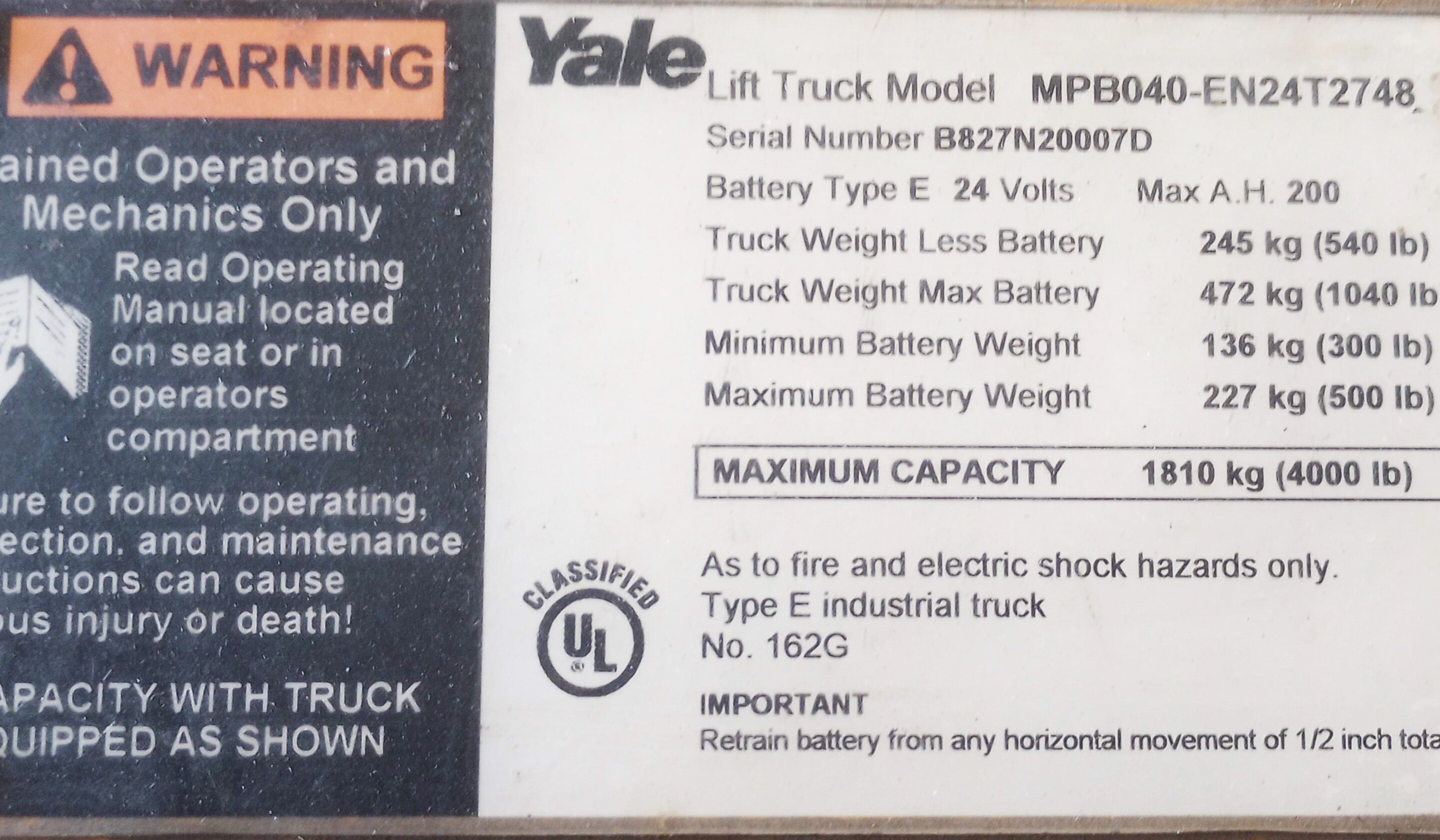 Yale Electric Pallet Jack - Image 3