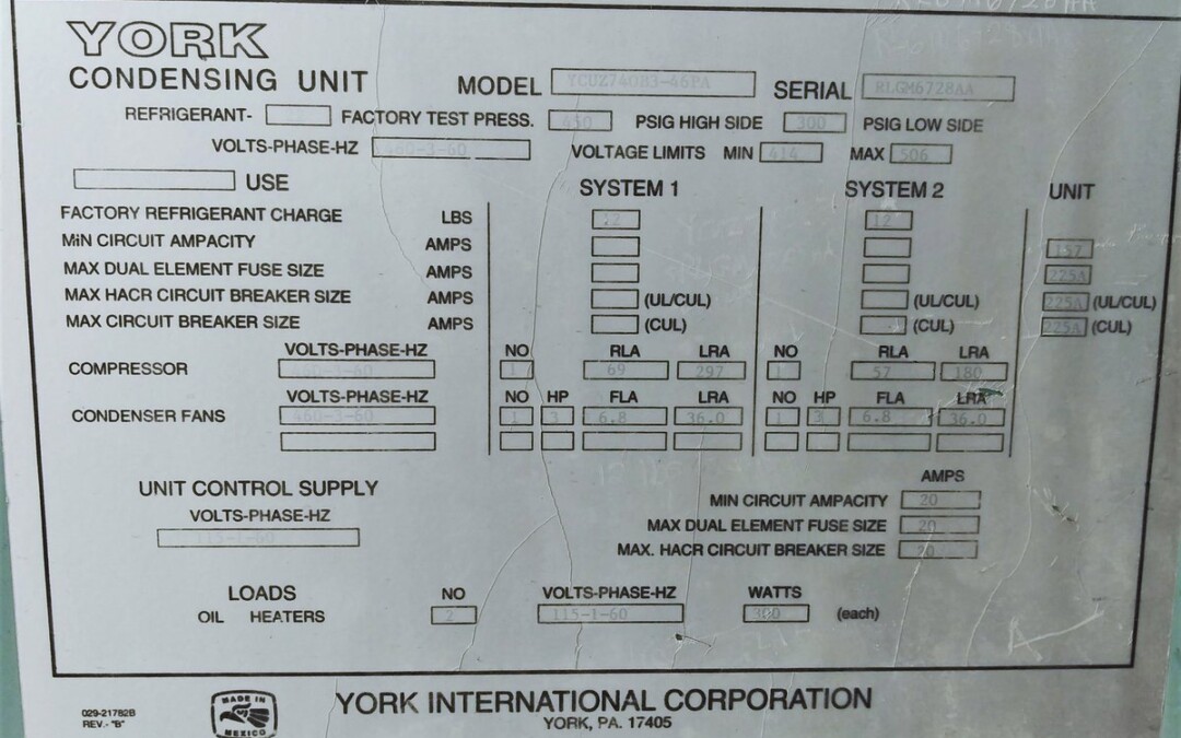 York YCUZ740B3-46PA 65 Ton Air-Cooled chiller - Image 2