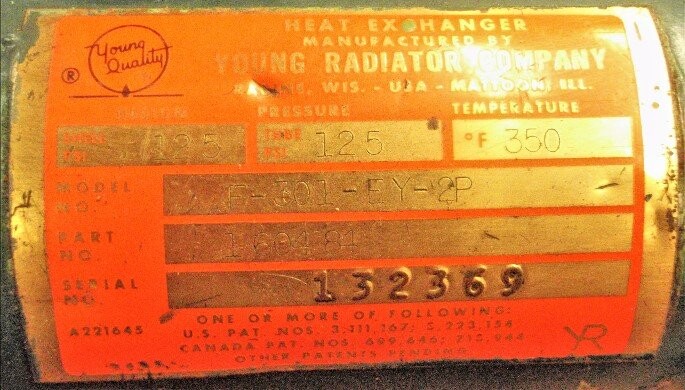 Young F-301-EX-2P Heat Exchanger - Image 2